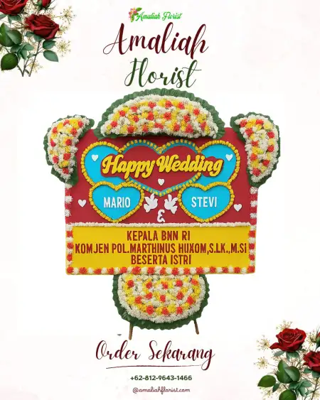Papan Bunga Pernikahan Bojenwetan